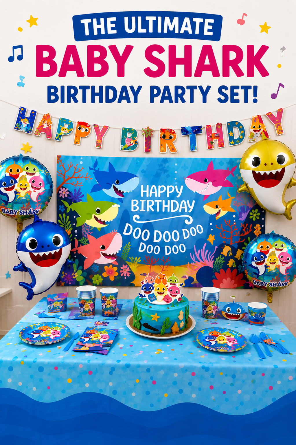 BABY SHARK PARTY SET