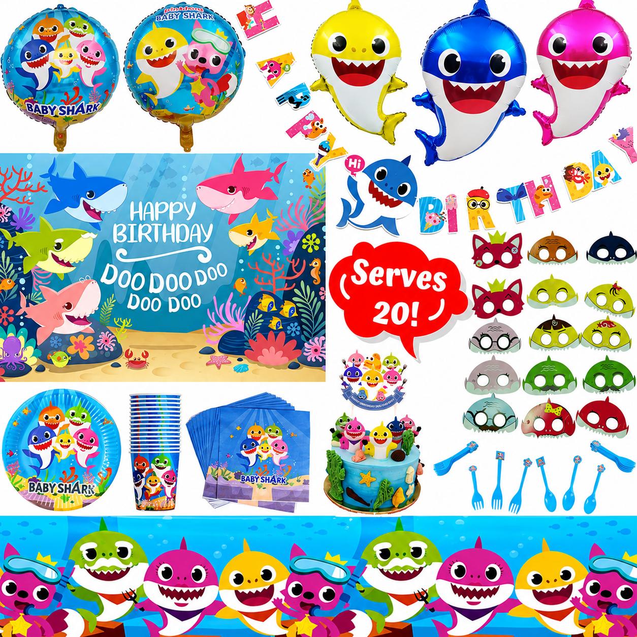 BABY SHARK PARTY SET